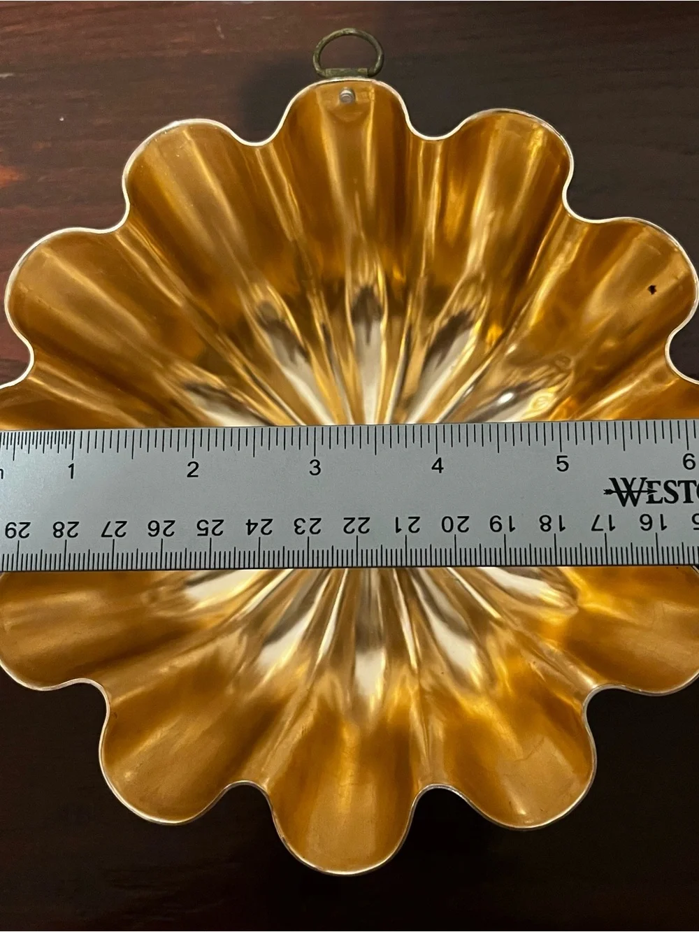 Vintage Aluminum Fluted Jello Mold Pair Scalloped Baking Molds Wall Decor